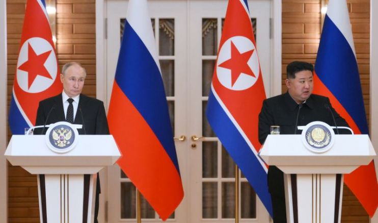 Владимир Путин и Ким Чен Ун, снимка: EPA/BGNES