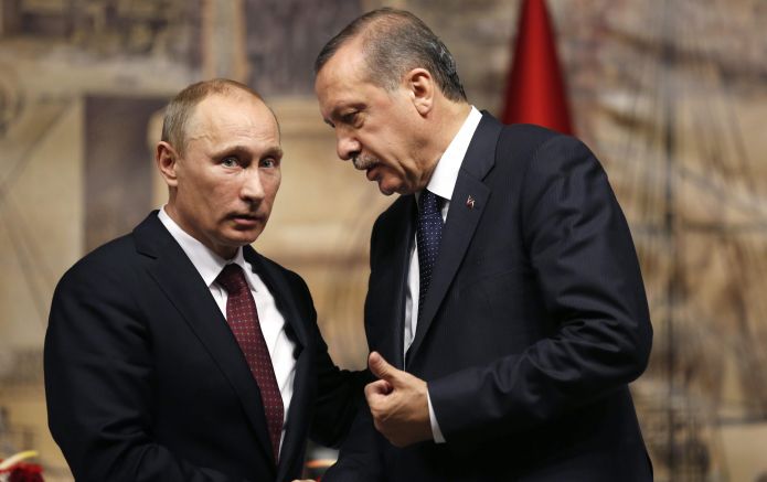 президентите на Русия и Турция в дружески разговор