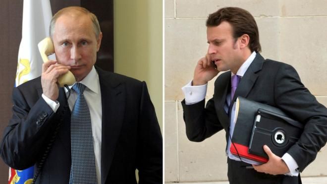 Руският президент Владимир Путин заяви в разговор с френския президент