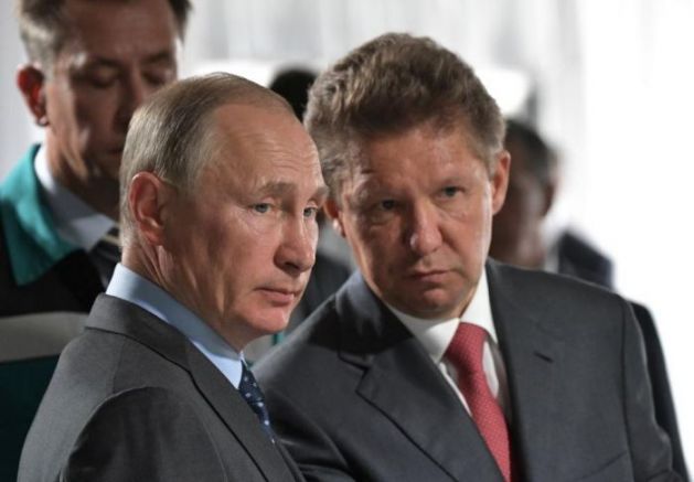 Владимир Путин и Алексей Милер