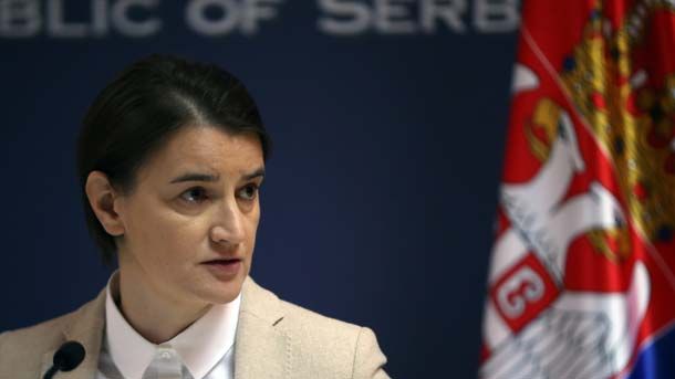 Сръбският министър председател Ана Бърнабич смята за недопустимо дори хипотетично допускане