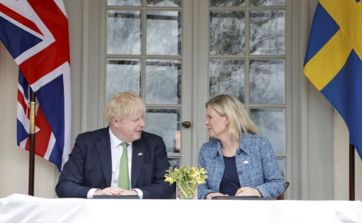 Британският премиер Борис Джонсън се срещна с министър-председателя на Швеция Магдалена Андерсон.