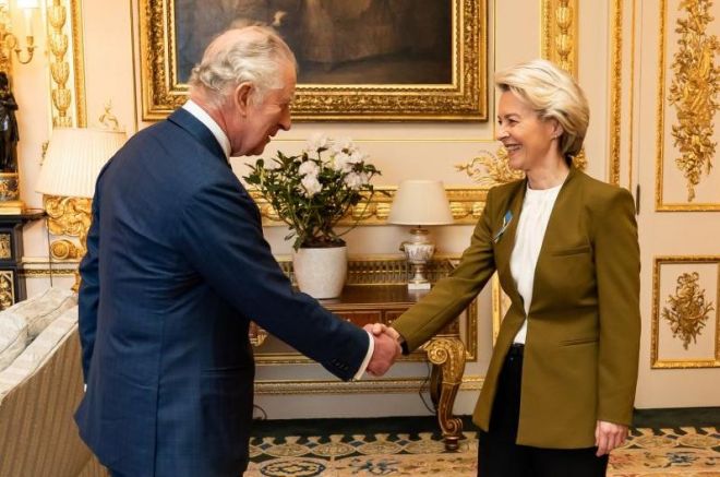 Крал Чарлз III се срещна с председателката на Европейската комисия