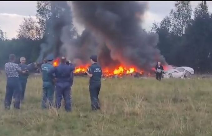 Самолетът, на шефа на армията Вагнер Евгений Пригожин, е свален