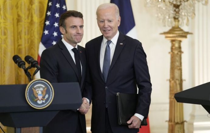 Президентите на САЩ и на Франция Джо Байдън и Еманюел
