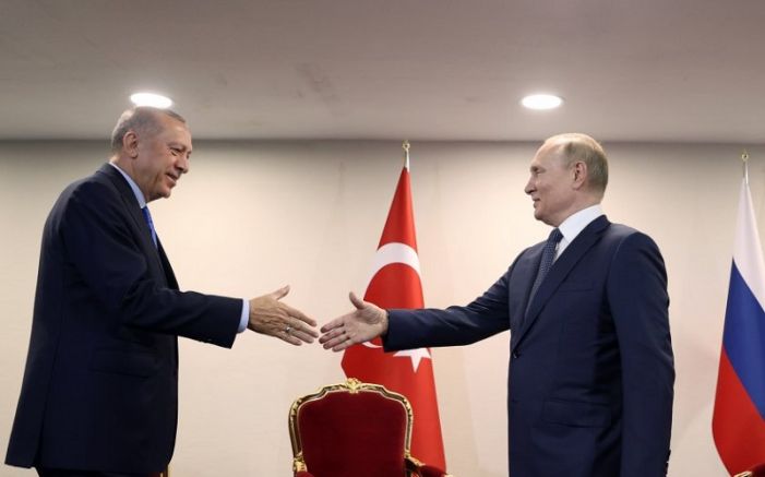 Президентите на Русия и на Турция Владимир Путин и Реджеп