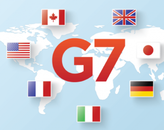 По време на срещата на върха на Г 7 в Италия