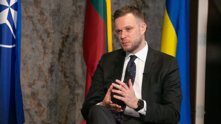 Външният министър на Литва Габриелиус Ландсбергис заяви по време на