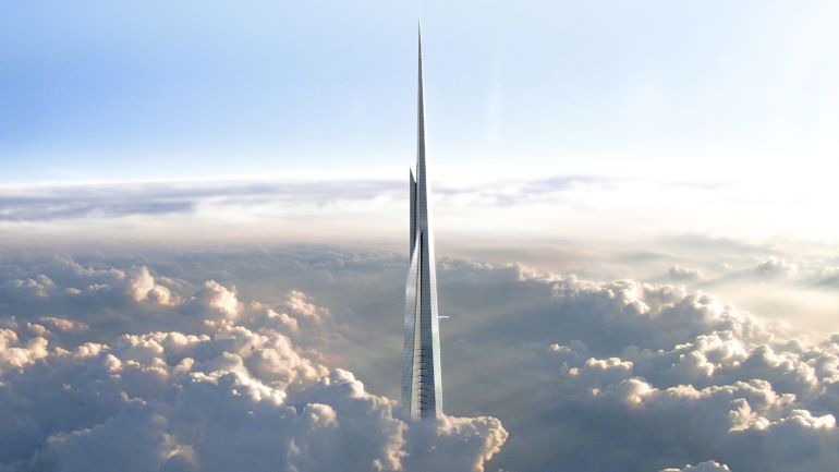 Сградата чийто строеж беше възобновен кулата Джеда в Саудитска