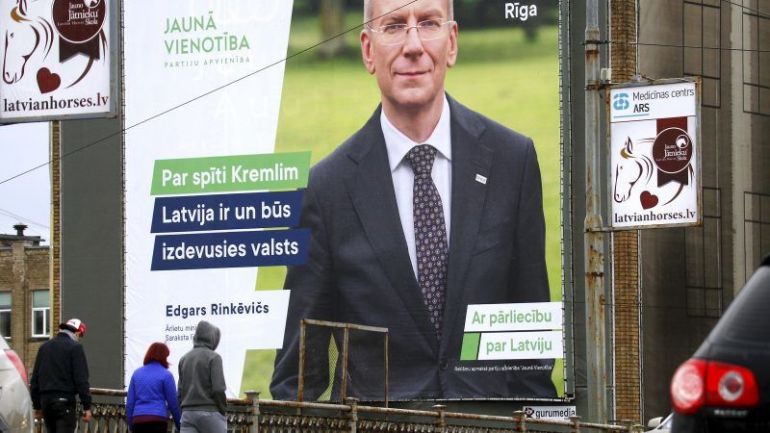 Дясноцентристката партия Ново единство на действащия премиер на Латвия Кришянис