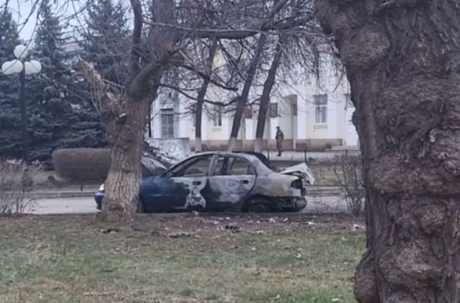 Днес в окупирания от Русия украински град Луганск е взривен