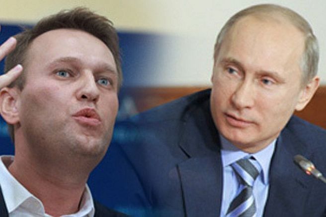 Алексей Навални и Владимир Путин