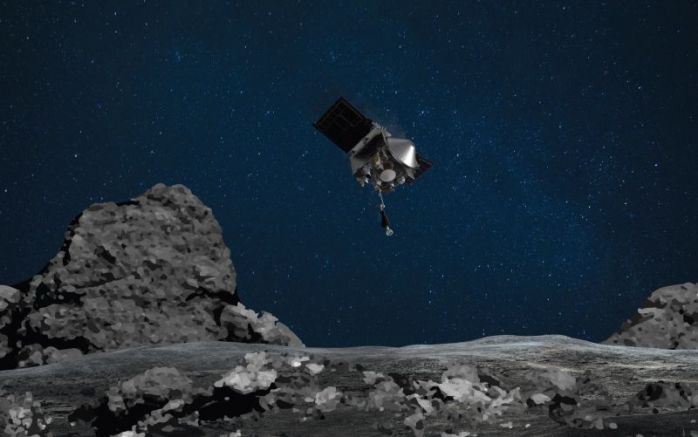 Озирис-Рекс над астероида Бену, снимка: NASA