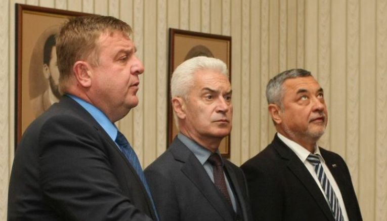Красимир Каракачанов, Волен Сидеров и Валери Симеонов