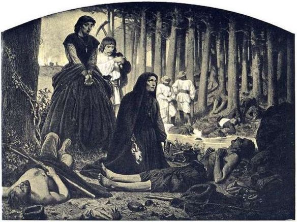 Артур Гротгер. «На бойното поле», картина от цикъла «Полония», 1866 г.