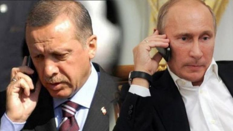 Турският президент Реджеп Ердоган в телефонния разговор с Владимир Путин