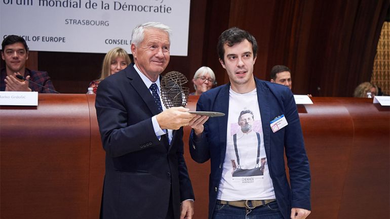 Роман Доброхотов получава наградата на Съвета на Европа