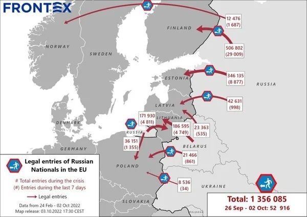 По данни на FRONTEX външните граници на Евросъюза в периода