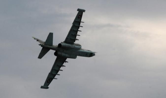 Военни от Националната гвардия на Украйна унищожиха руски самолет Су 25