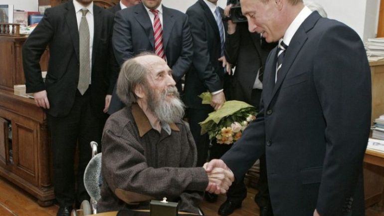 Солженицин и Путин през 2007 г
