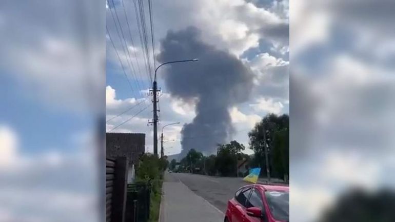 Голям пожар избухна в газопровод в западния украински регион Ивано Франковск