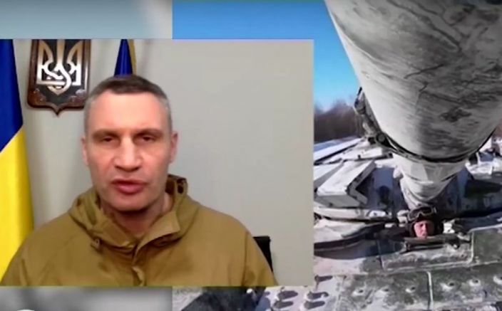 Кметът на Киев Виталий Кличко съобщи в канала си в