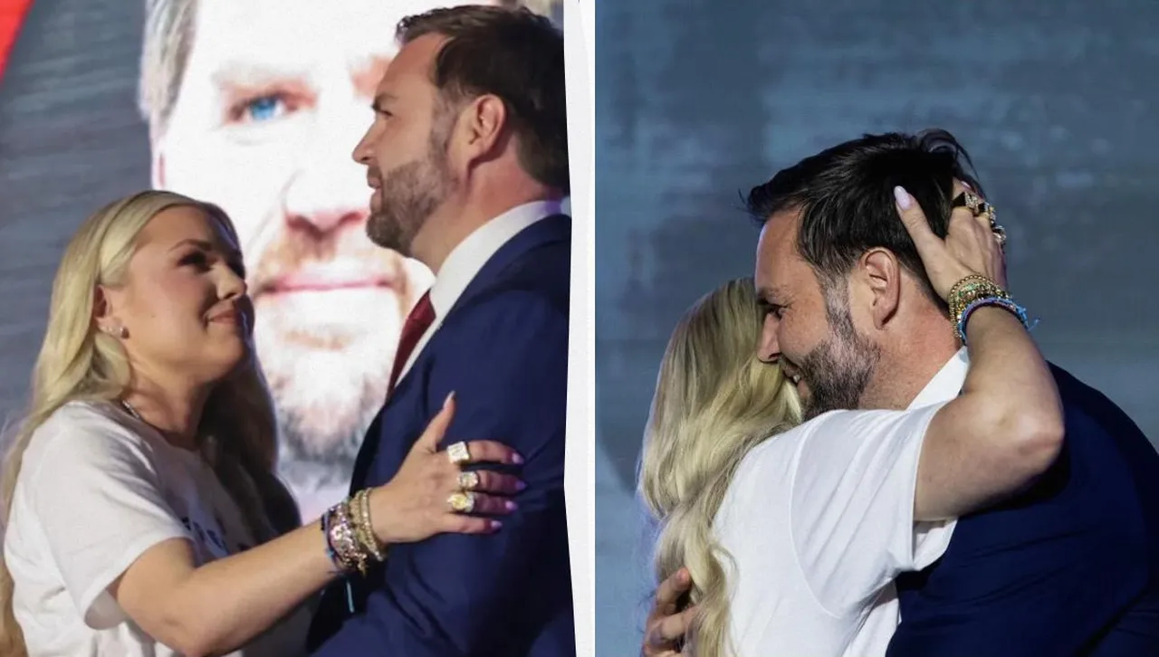 Джей Ди Ванс и вдовицата на Чарли Кърк озадачиха с нежна прегръдка: Мрежата клюкарства за романс 