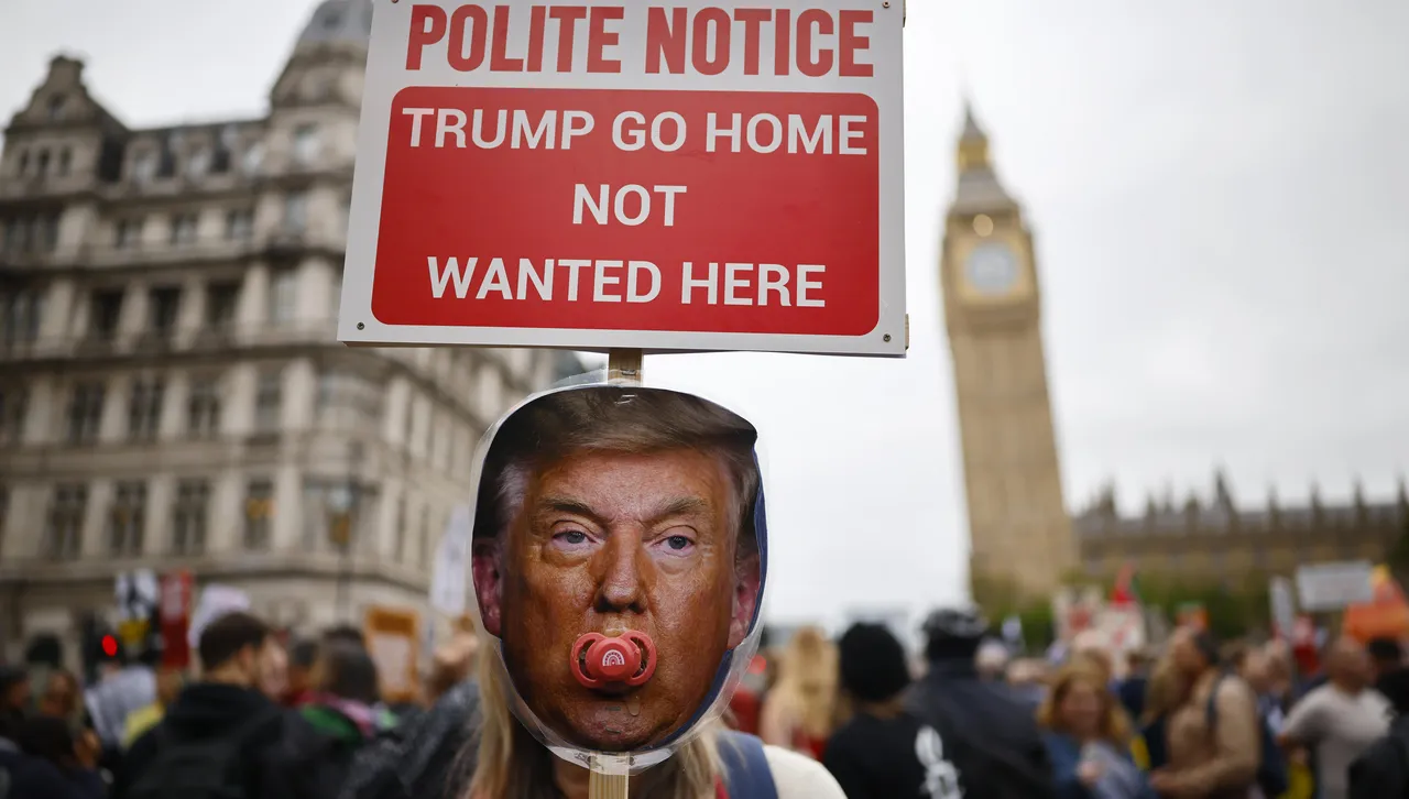 На протеста срещу Тръмп в Лондон: Той сее разруха и безредие по цялата Земя