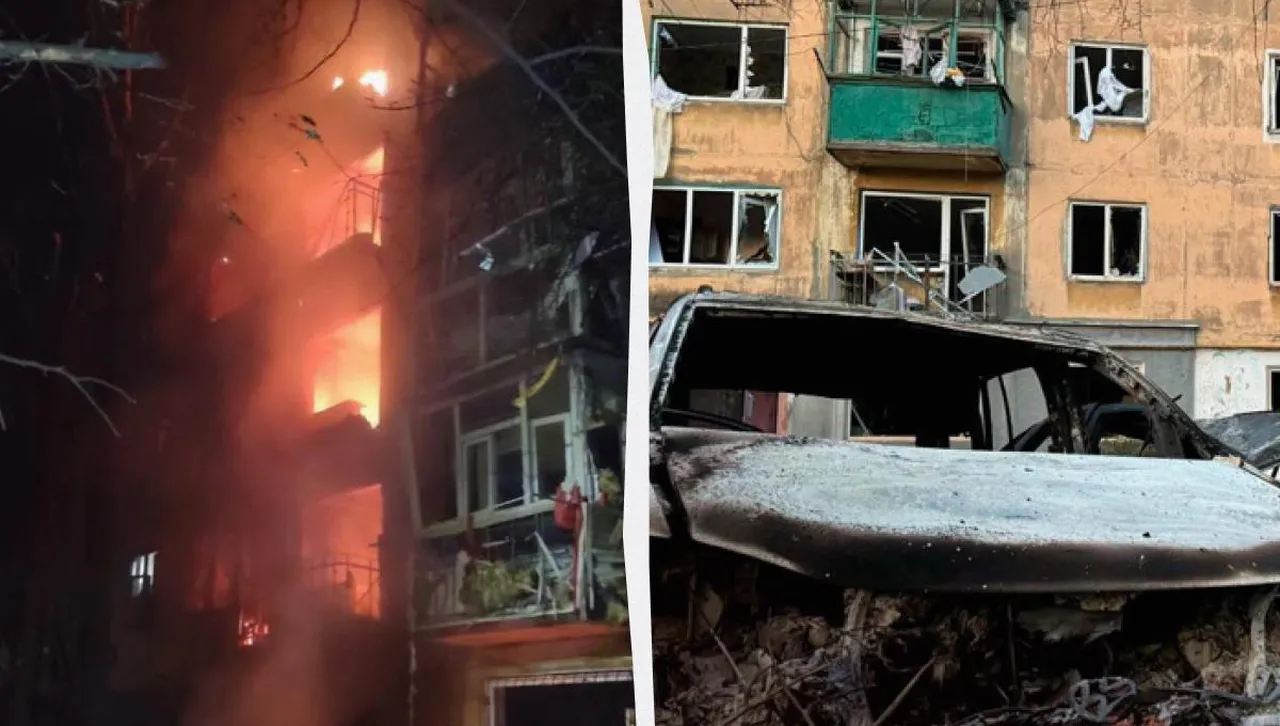 Руски удар в Днепропетровско: горяха многоетажни сгради, жена е тежко ранена