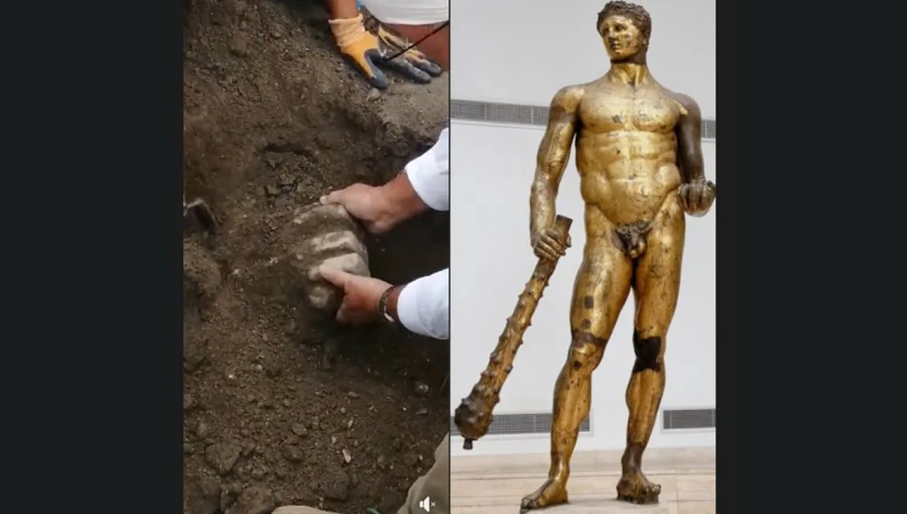 Поредна находка в Хераклея Синтика: Херакъл е изобразен с ябълките от градината на Хесперидите