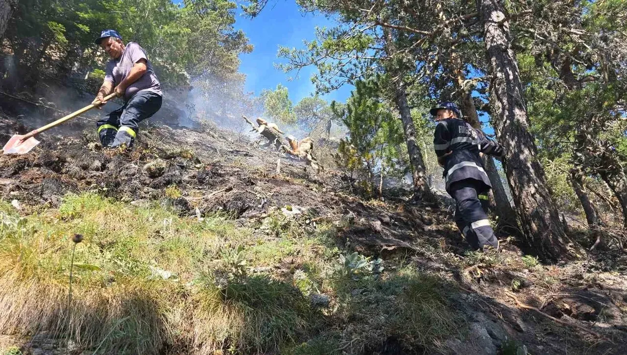 Мащабният пожар в Пирин все още държи огнеборците нащрек