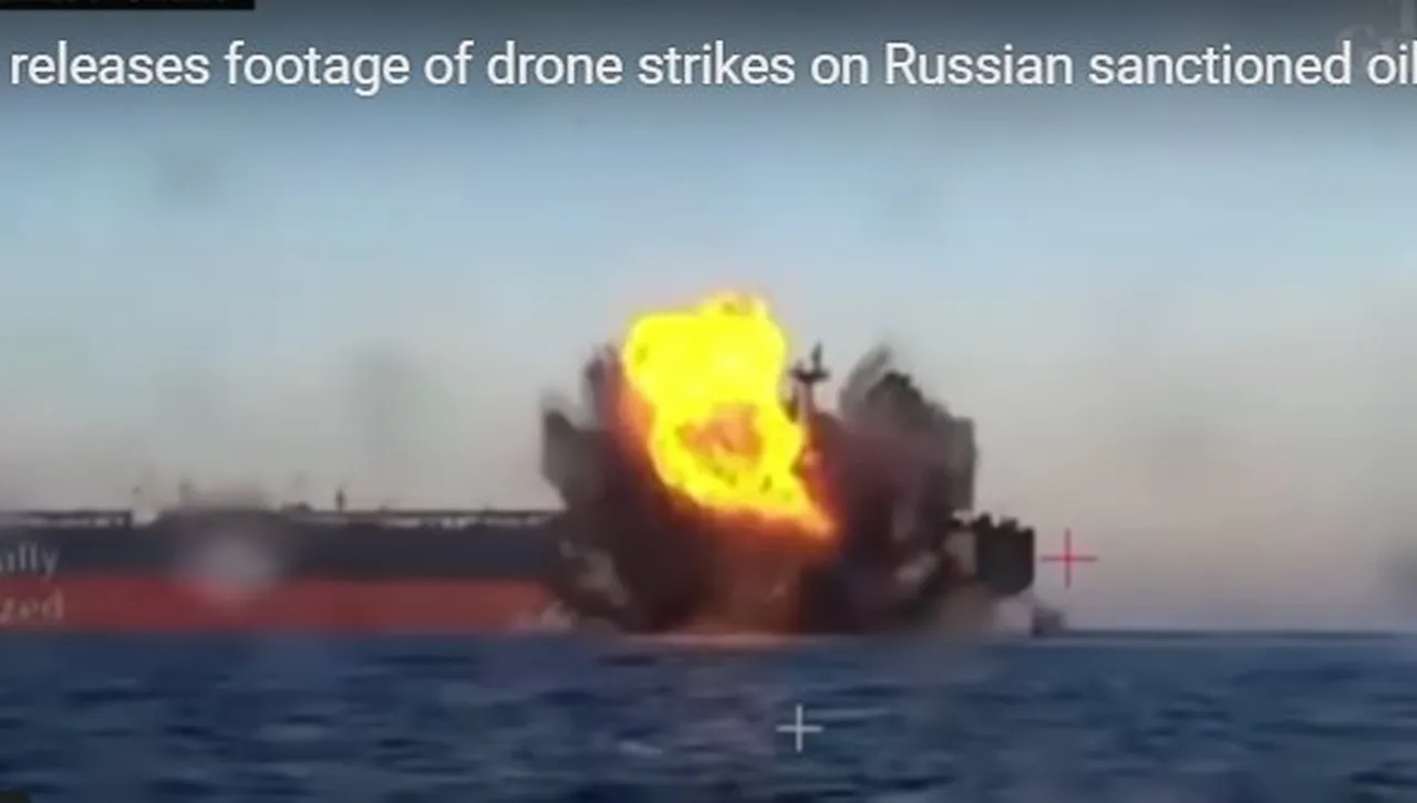 Украински военноморски дронове удариха два руски петролни танкера в Черно море
