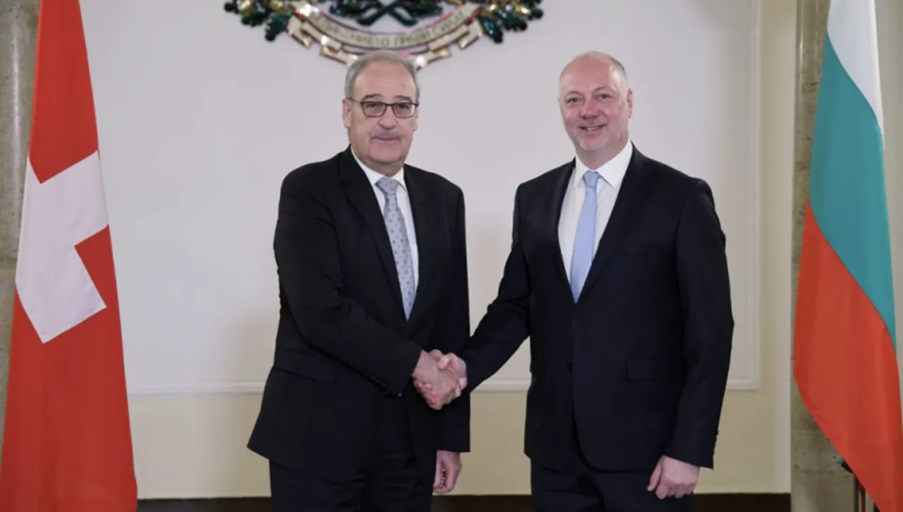 Желязков към Пармелин: Подкрепата на Швейцария насърчават растежа в България