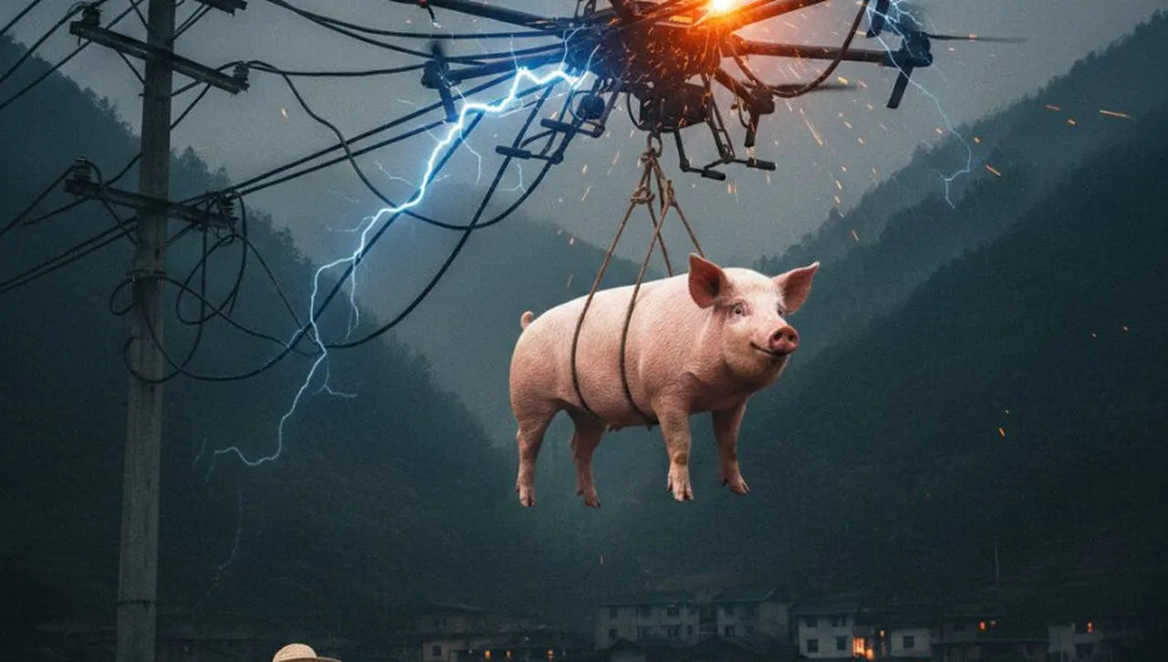 Летящо прасе с дрон причини апокалипсис в китайско село 