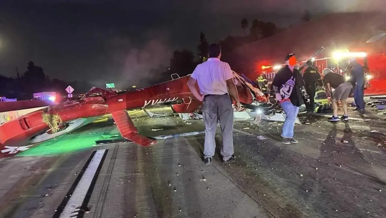 Хеликоптер се разби на магистрала в Сакраменто, САЩ