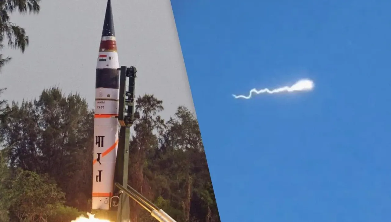 Индия изстреля балистичната ракета Agni-5, способна да носи ядрен заряд 