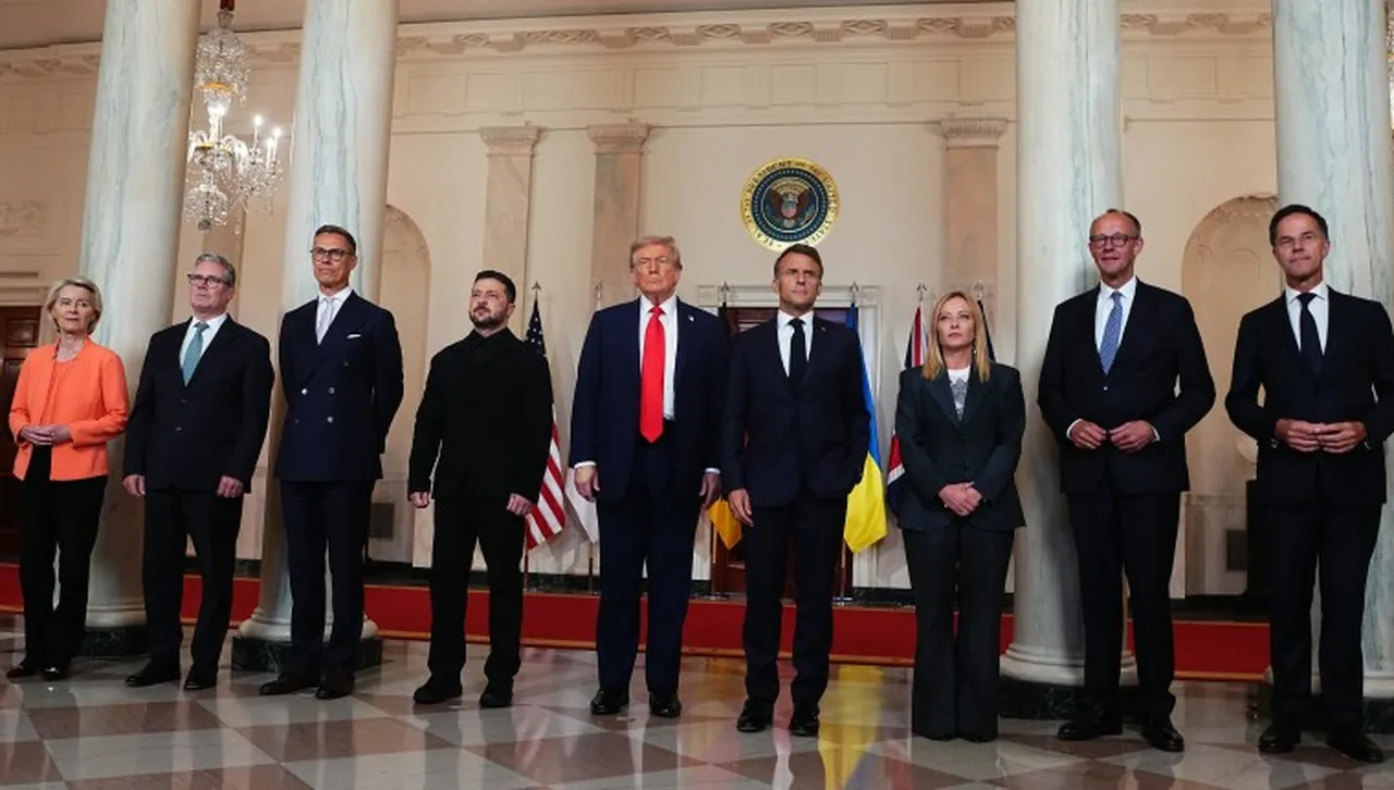 Обслужващ Кремъл фейк, генериран с ИИ: Европейски лидери чакали унижени пред вратата на Тръмп