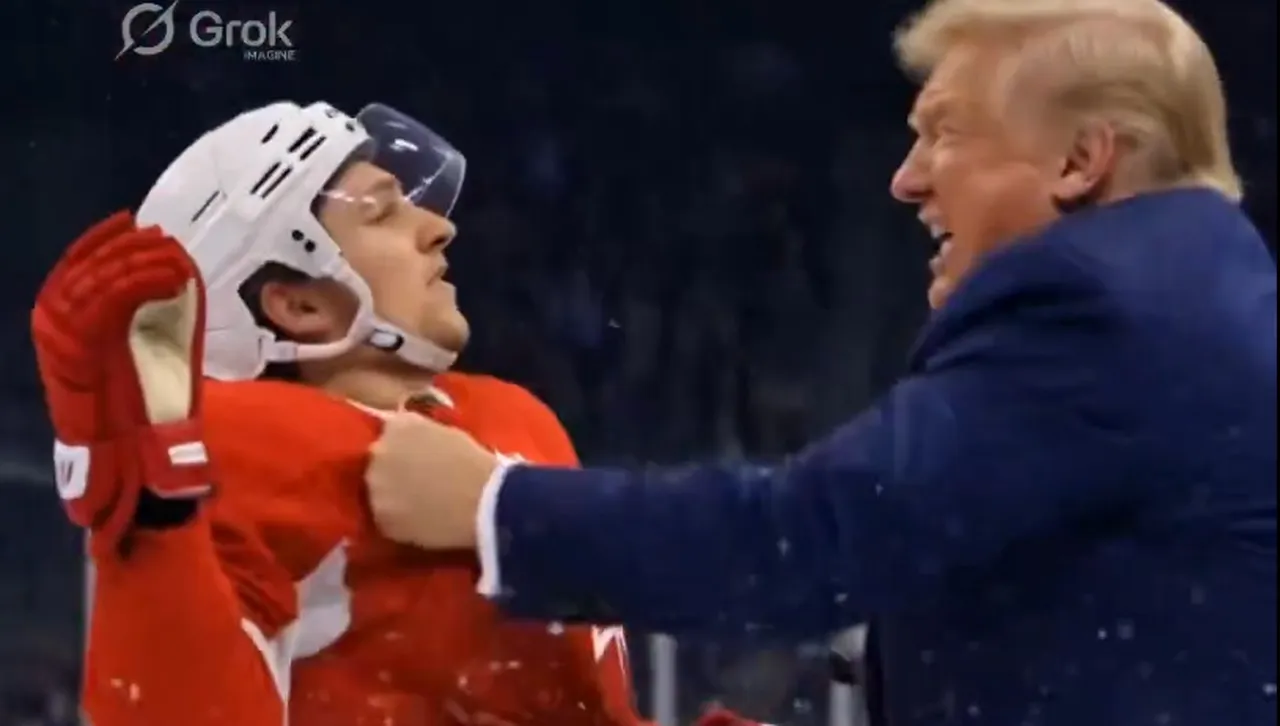 Тръмп се вживя като хокейна суперзвезда – в AI видео трепе канадци и вкарва