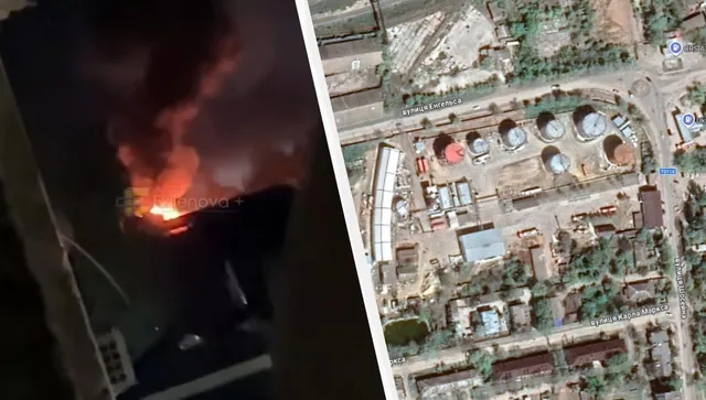 Дронове „разнесоха“ петролна база в Крим 
