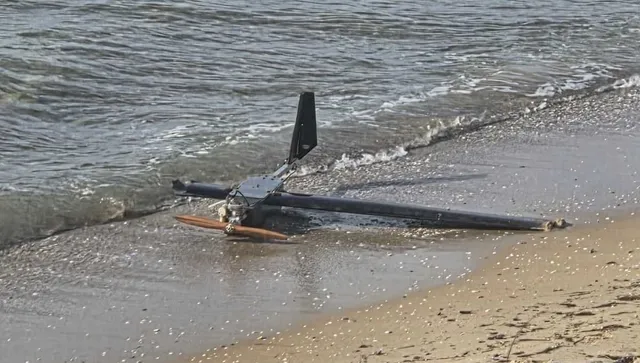 Дрон изплава на южния плаж в Несебър