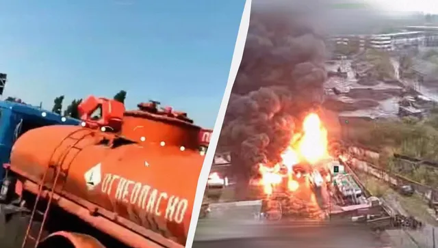От „Азов“ показаха как унищожават 67 руски цистерни с гориво в Донецка област
