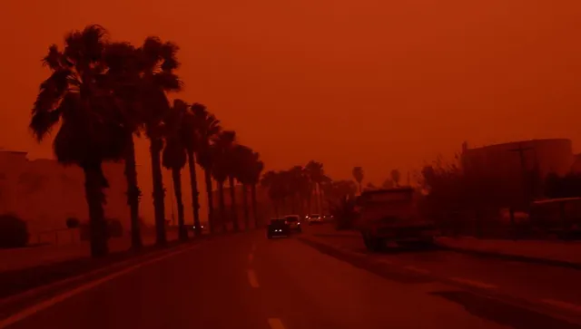 Пясъчна буря на остров Крит наруши полетите и движението на фериботите