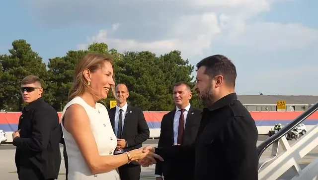Зеленски пристигна в Белград на първото си официално посещение